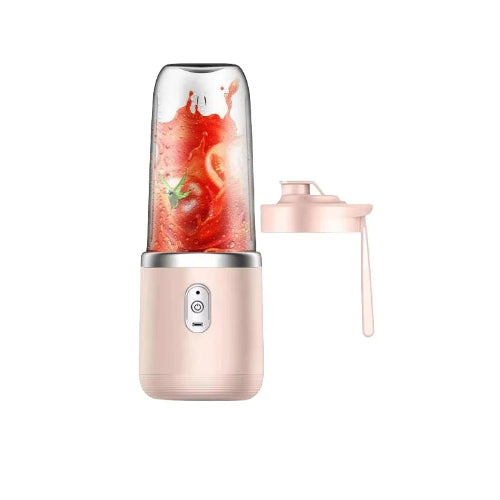6 Blade USB Rechargeable Portable Juicer one cup and lid