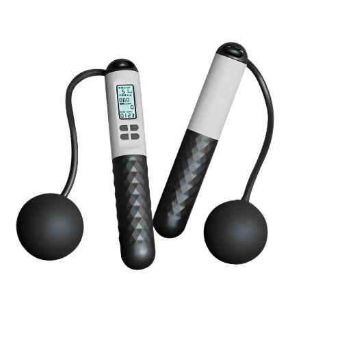 Ropeless Skipping Rope with Backlit LCD Counter BLACK/WHITE