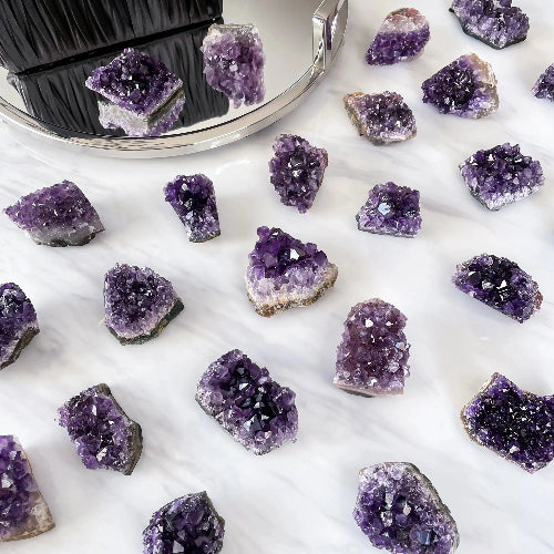 Beauty and energy of genuine raw amethyst