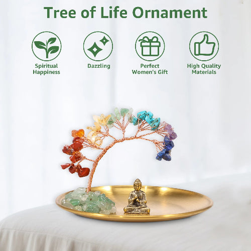 LuminaTree Buddha: Crystal Energy Decor for Luck & Meditation