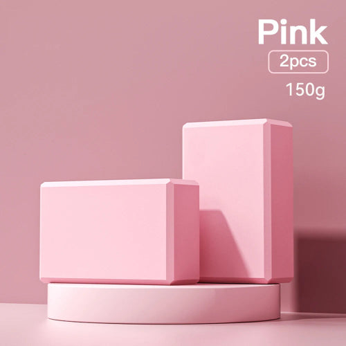 2 PCS High-Density EVA Foam Yoga Blocks PINK