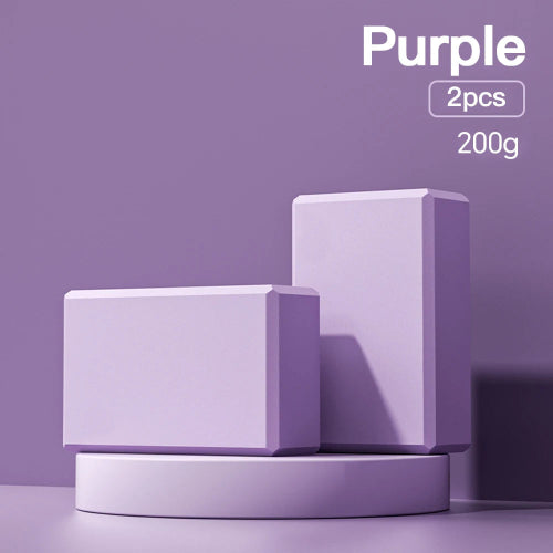 2 PCS High-Density EVA Foam Yoga Blocks PURPLE