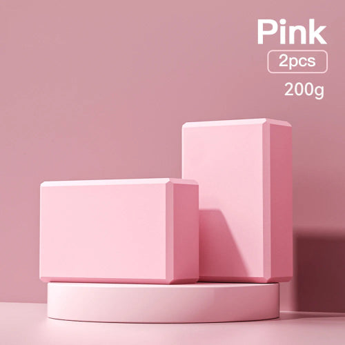 2 PCS High-Density EVA Foam Yoga Blocks PINK