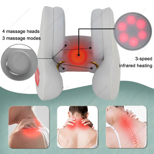 4 massage heads, 3 massage modes