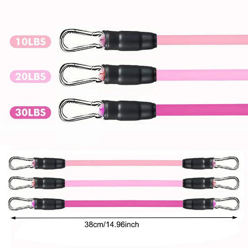 Comes with 10, 20, and 30 LBS bands