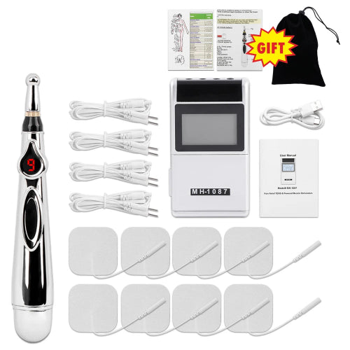 Includes a meridian pen for targeted acupuncture point stimulation