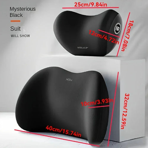 Nira Lumbar Pillow: Ergonomic Pillows for Car Seat, Office Chair, and Bed Recliners - Measurements