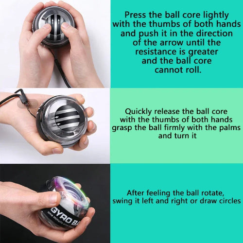 Gyro ball to gain or re-gain wrist motion