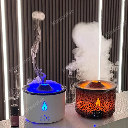 KINSCOTER Volcano Flame and Jellyfish Aroma Diffuser