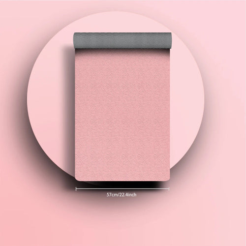 Non-Slip Eco Fitness Yoga Mat PINK GRAY