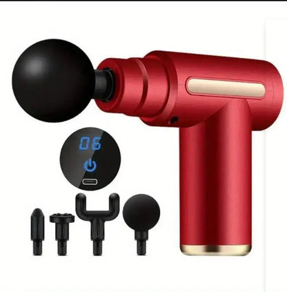 Portable Mini Muscle Massage Gun red