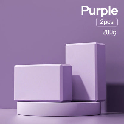 2 PCS High-Density EVA Foam Yoga Blocks PURPLE