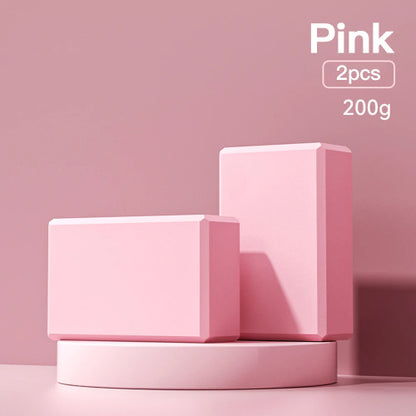 2 PCS High-Density EVA Foam Yoga Blocks PINK